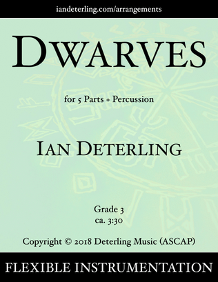 Book cover for Dwarves (Flexible Instrumentation)