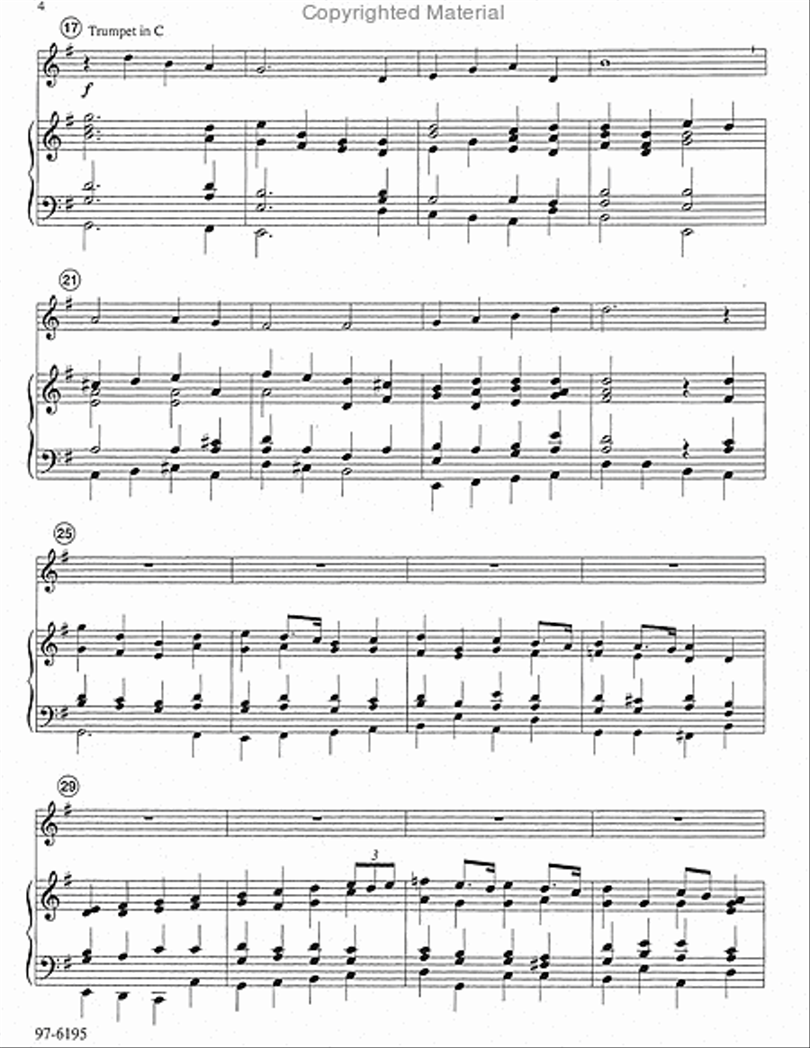 Prelude on Sine nomine (For All the Saints) Trumpet scores gallery preview page 3