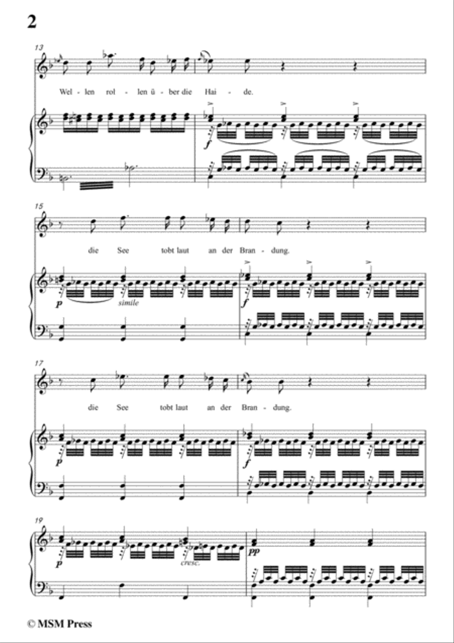 Schubert-Cronnan,in d minor,for Voice&Piano Voice scores gallery preview page 4