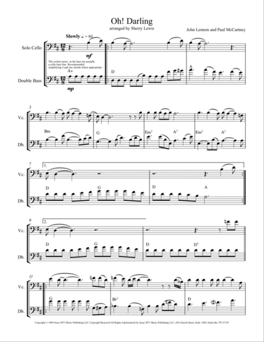Oh! Darling String Duet scores gallery preview page 4