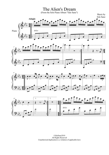 The Alien's Dream - Solo Piano image number null