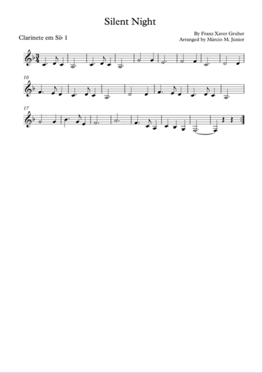 Silent Night Woodwind Trio scores gallery preview page 2