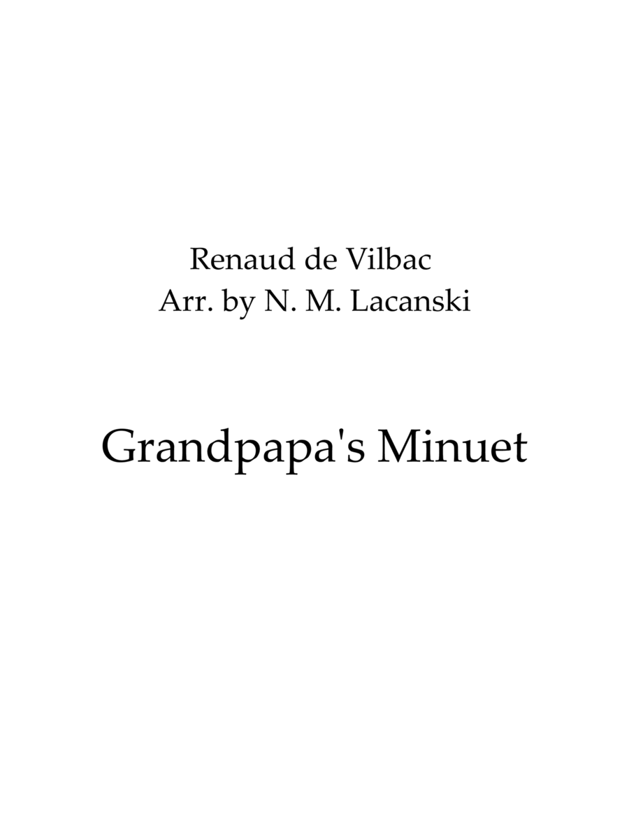 Grandpapa's Minuet image number null