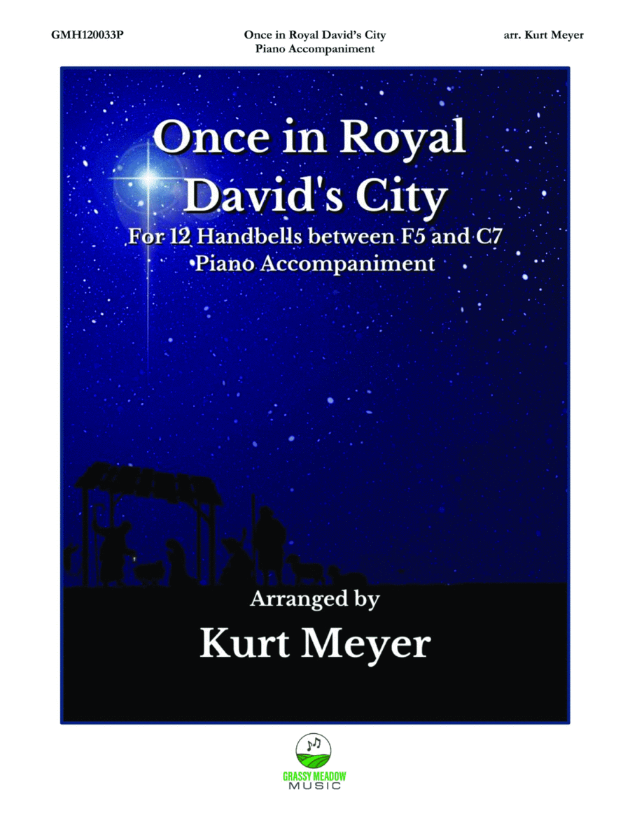 Once in Royal David's City (piano accompaniment to 12 handbell version) image number null