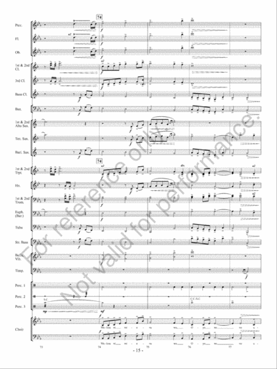 Takeda Lullaby Concert Band scores gallery preview page 17