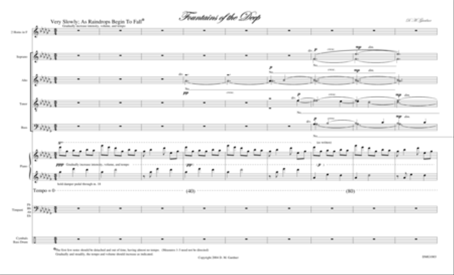 Fountains of the Deep (SATB, Piano, Horns, Timpani, Perc) 4-Part scores gallery preview page 4