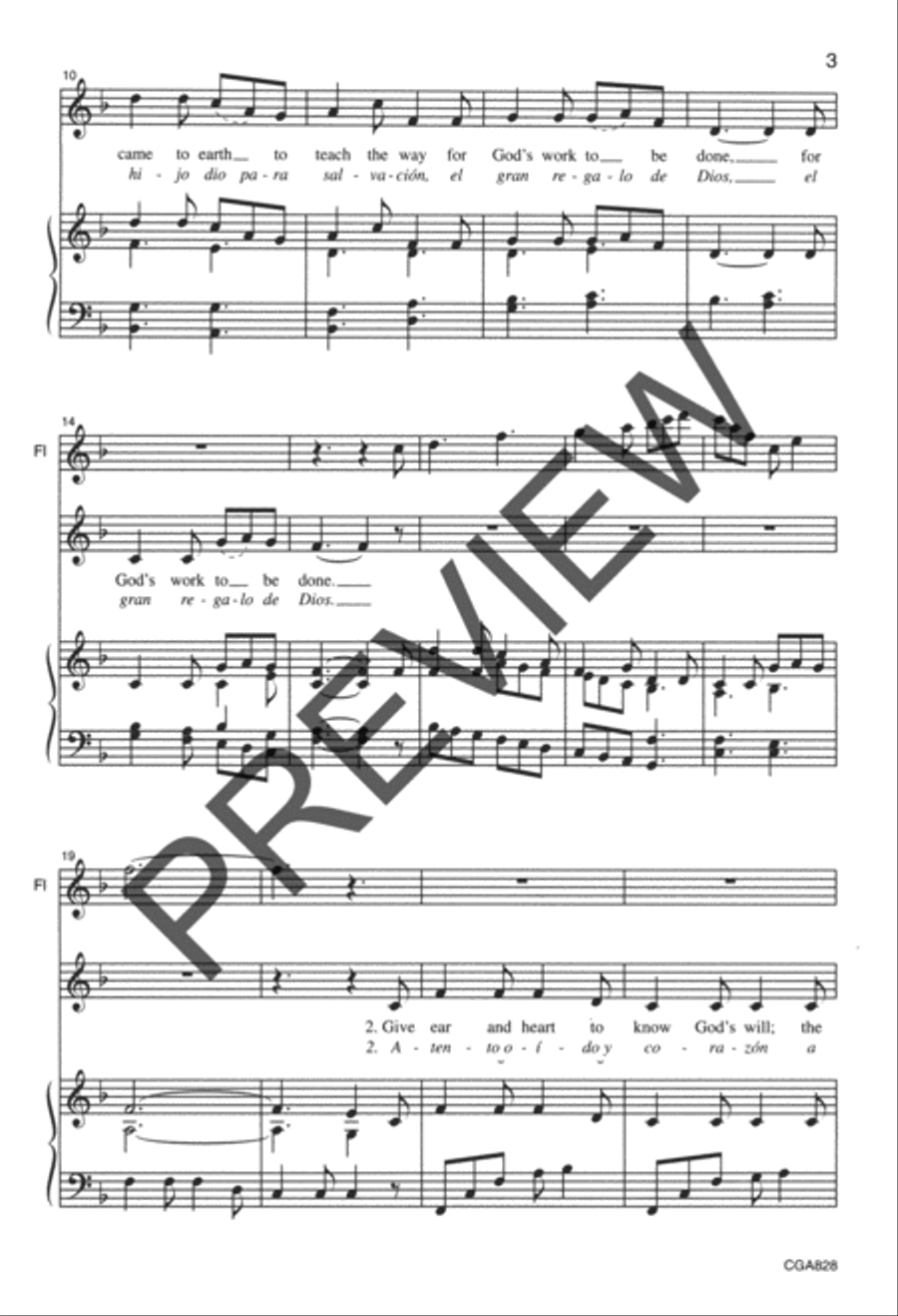 Sing Thankful Songs (Cantad cancion de gratitud) 2-Part scores gallery preview page 3
