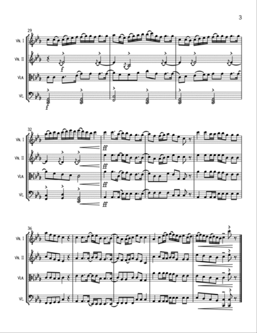 The Wellerman Sea Shanty - String Quartet String Quartet scores gallery preview page 3