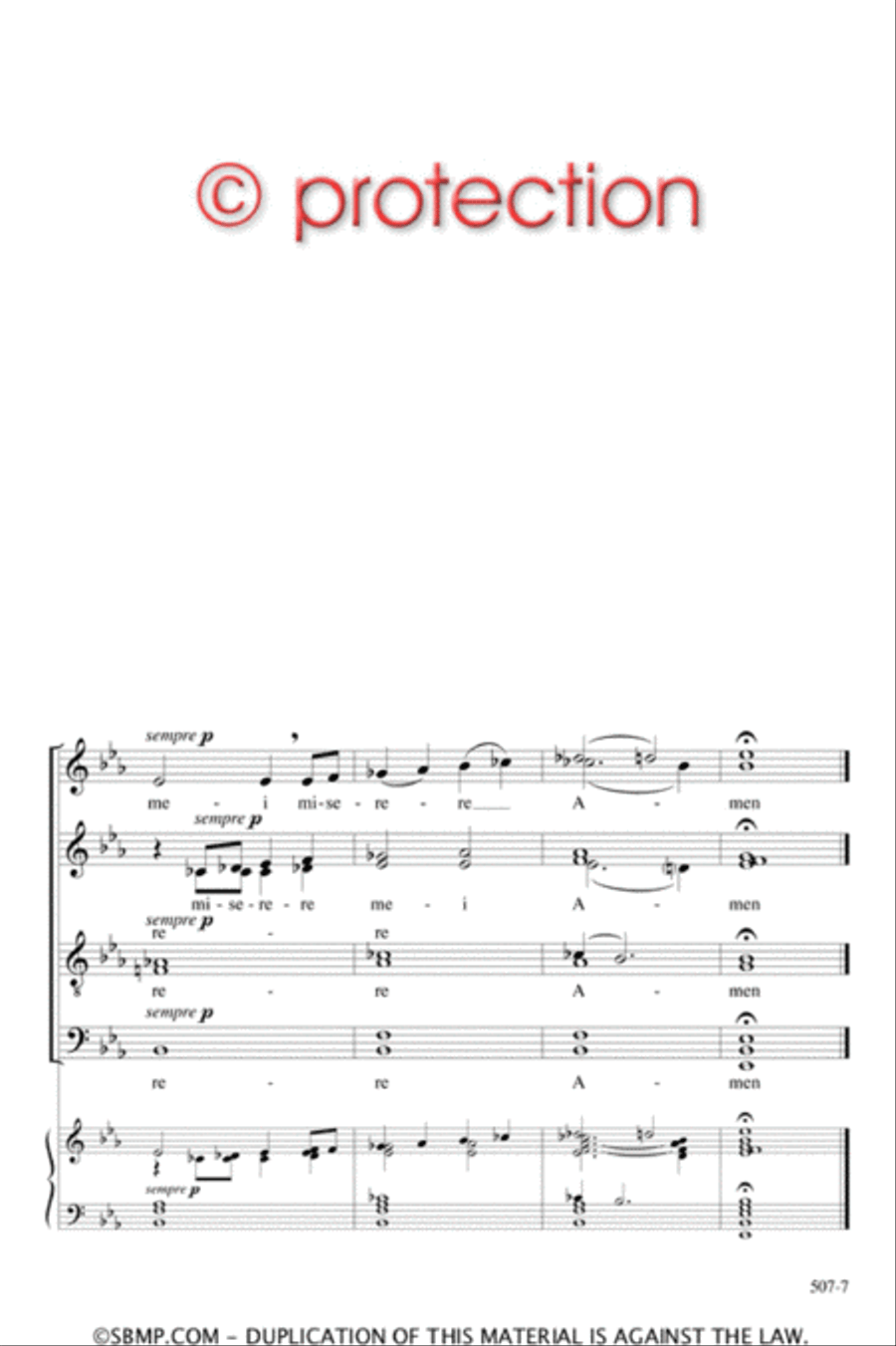 Ave verum Corpus - SATB Octavo 4-Part scores gallery preview page 6