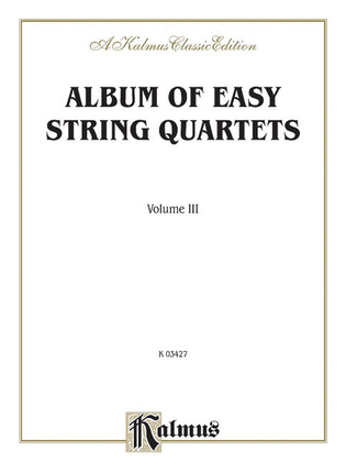 Book cover for Album of Easy String Quartets, Volume 3
