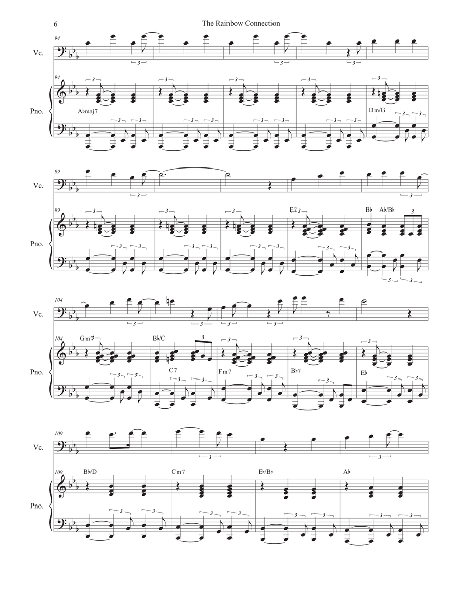 The Rainbow Connection Piano scores gallery preview page 6