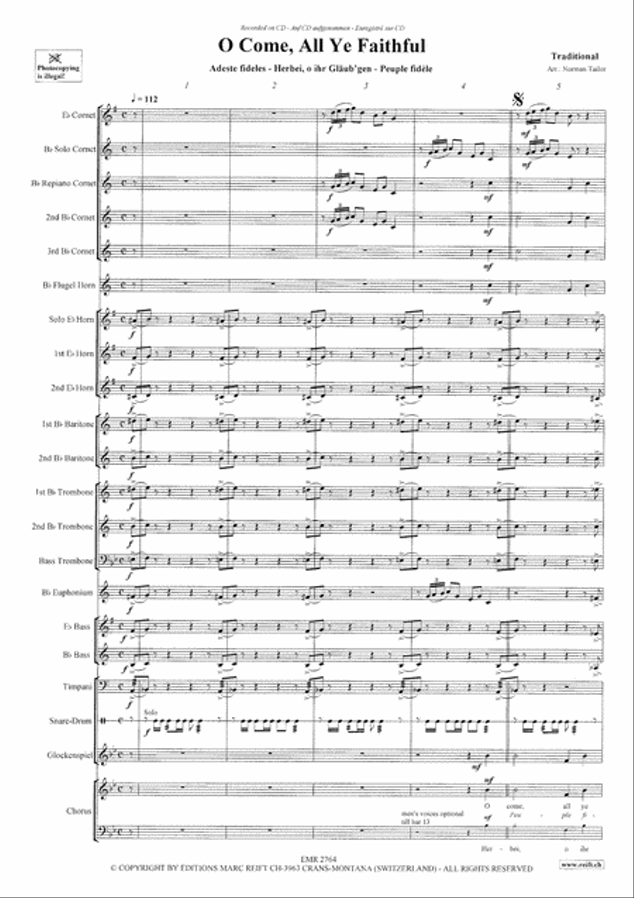 O Come, All Ye Faithful 4-Part scores gallery preview page 4