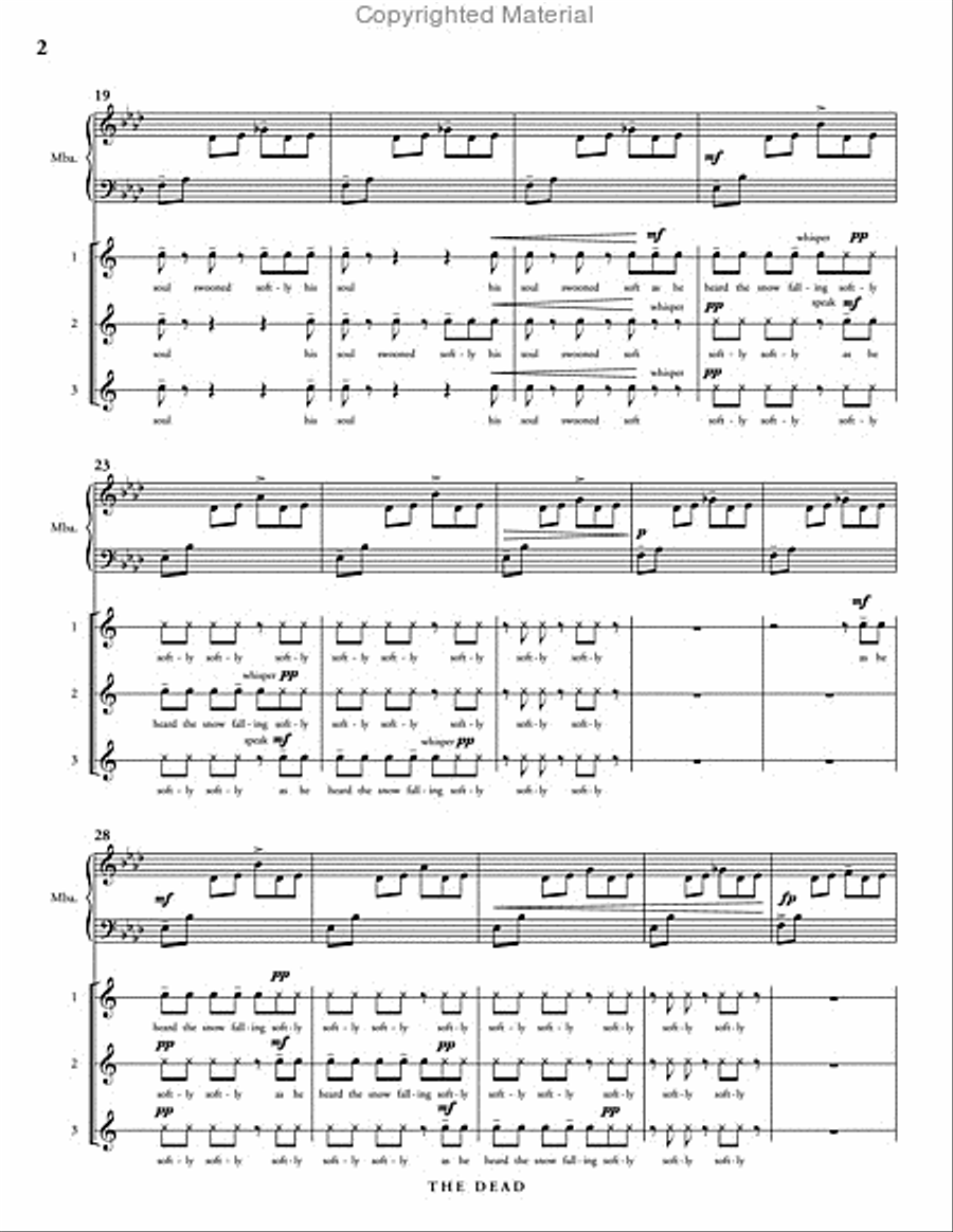 Dead, The (score & parts) Choir scores gallery preview page 3