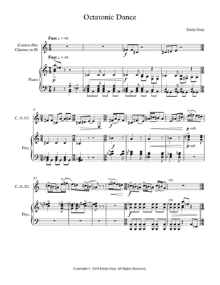 Octatonic Dance (Contra-Alto Clarinet and Piano)