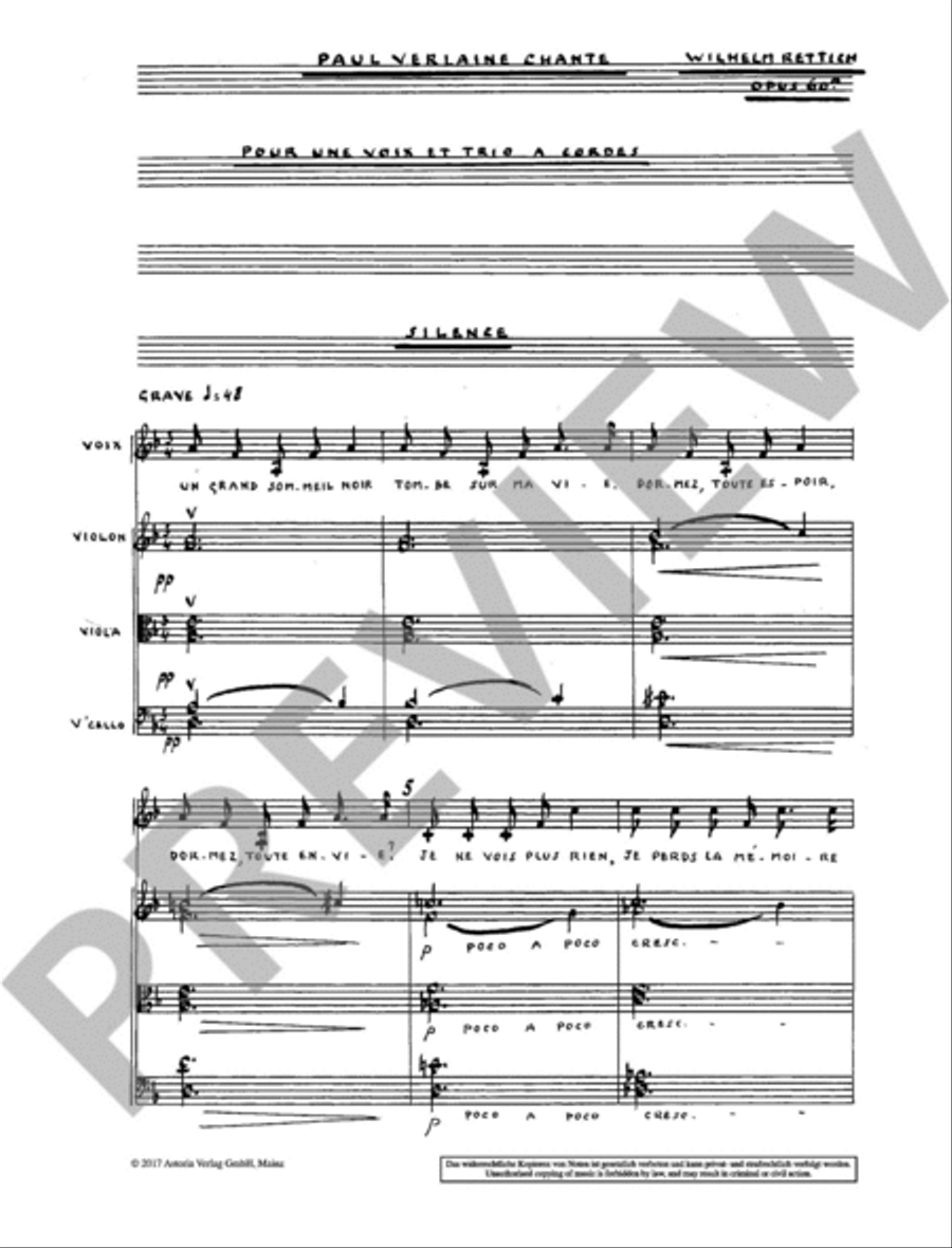 Paul Verlaine chante op. 60 A Cello scores gallery preview page 2