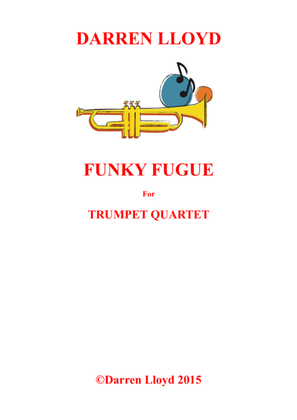 Book cover for Funky Fugue for Trumpet quartet