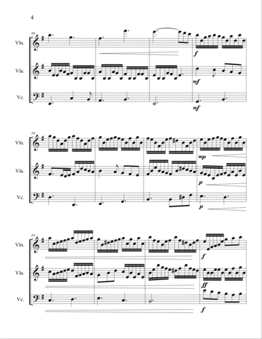 Oh the Deep, Deep Love of Jesus for String Trio String Trio scores gallery preview page 5