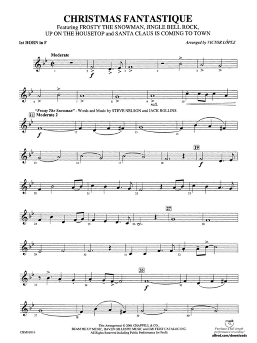 Christmas Fantastique (Medley): 1st F Horn