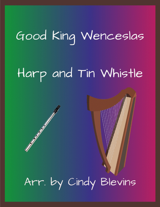 Good King Wenceslas, Harp and Tin Whistle (D)