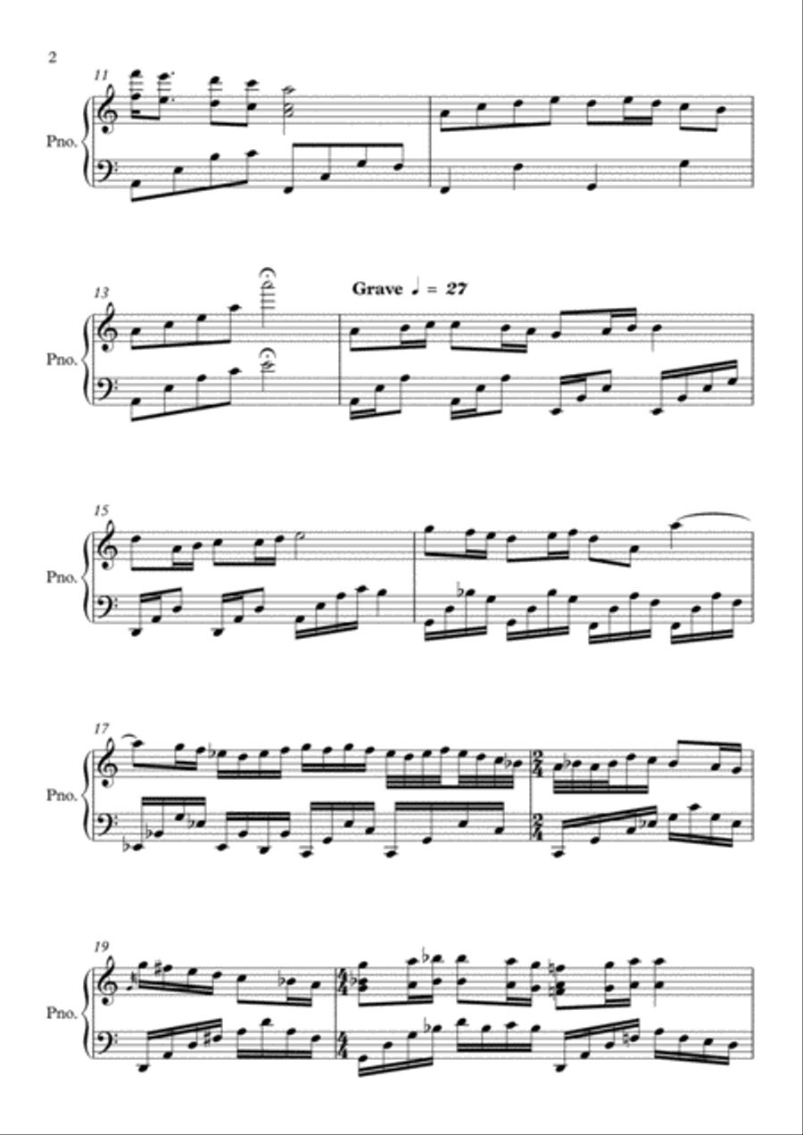 For The Love Of A Princess from the Twentieth Century Fox Motion Picture BRAVEHEART Piano Solo scores gallery preview page 2