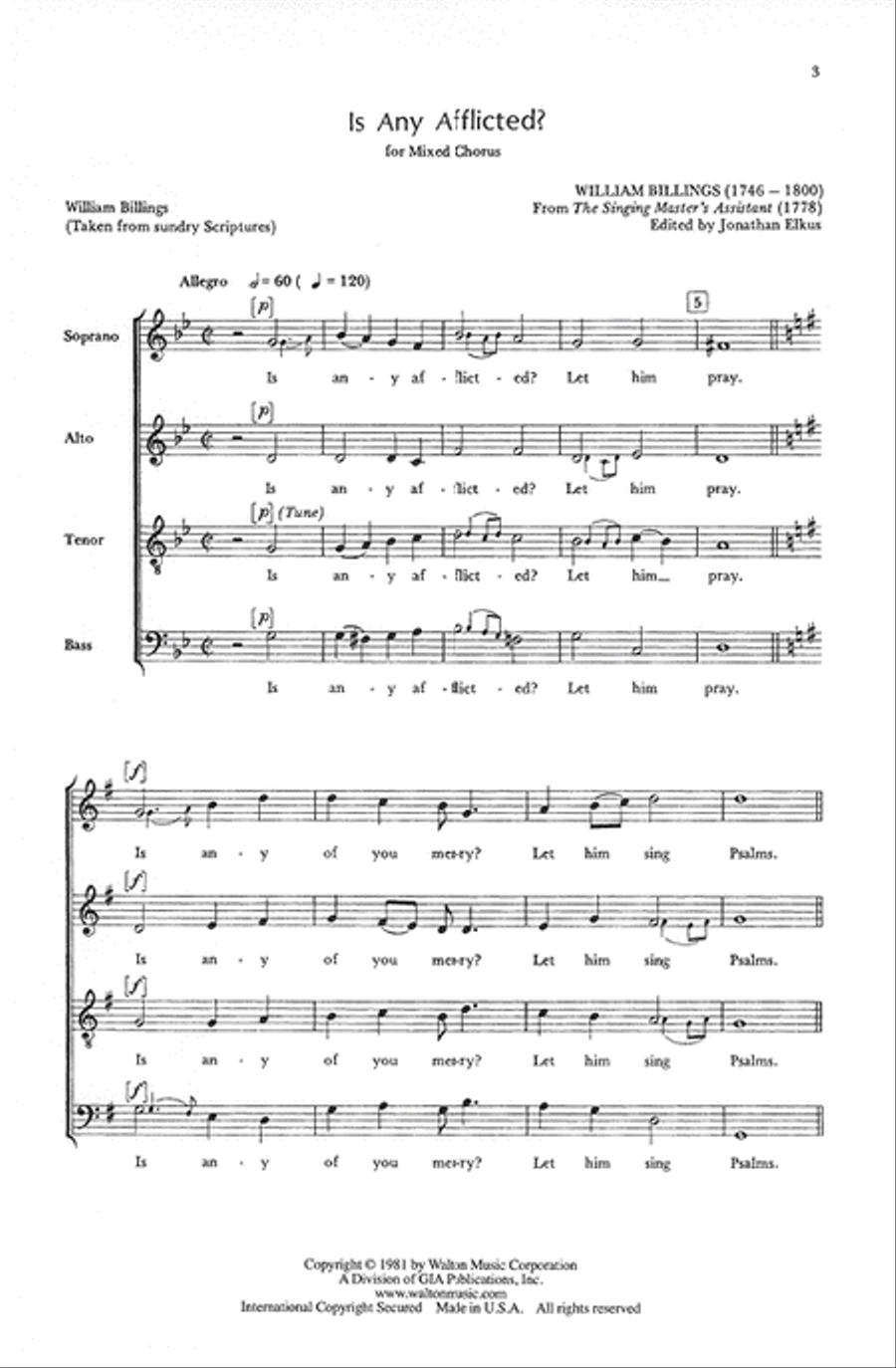 Is Any Afflicted? Is Any Afflicted? 4-Part scores gallery preview page 2