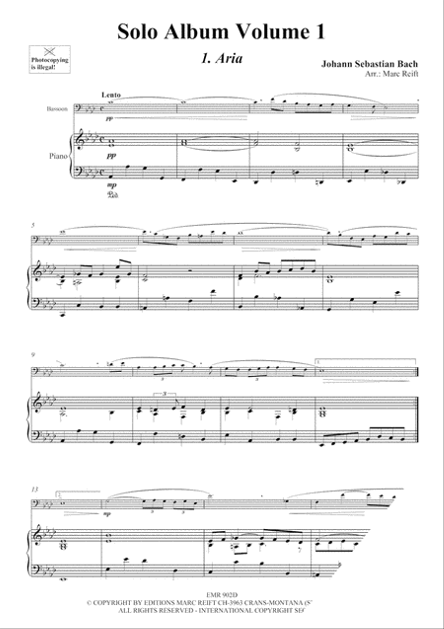 Solo Album (Vol. 1-10 + 2 CDs) by Dennis Armitage Bassoon Solo - Sheet Music page 3