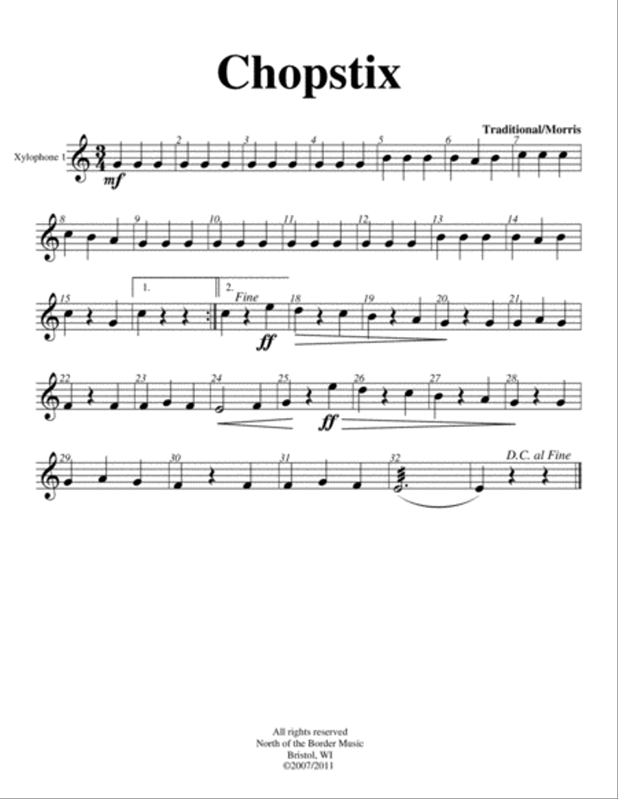 Chopstix for Keyboard Percussion Percussion Ensemble scores gallery preview page 5