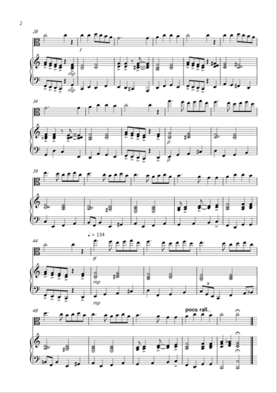 3 Jazzy Christmas Pieces for Viola and Piano Piano scores gallery preview page 2