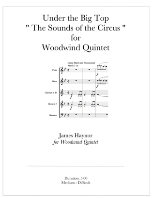Book cover for Under the Big Top for Woodwind Quintet