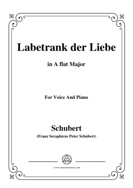 Schubert-Labetrank der Liebe,in A flat Major,for Voice&Piano image number null