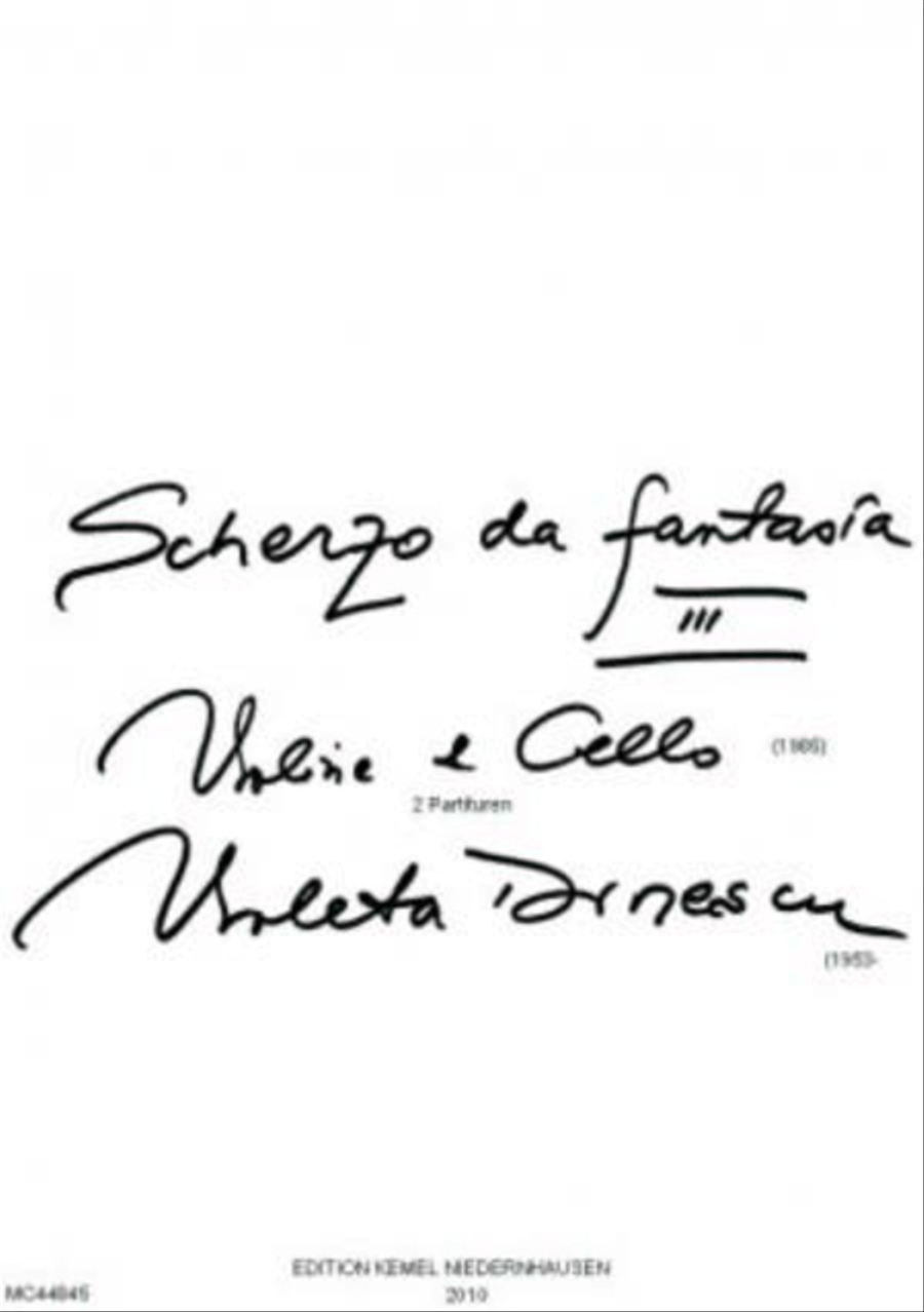 Scherzo da fantasia III Cello scores gallery preview page 1