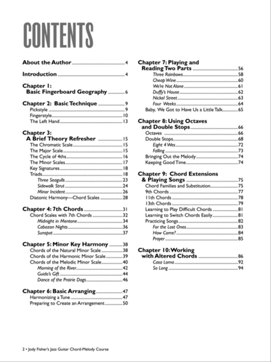 Jody Fisher's Jazz Guitar Chord-Melody Course Electric Guitar scores gallery preview page 2