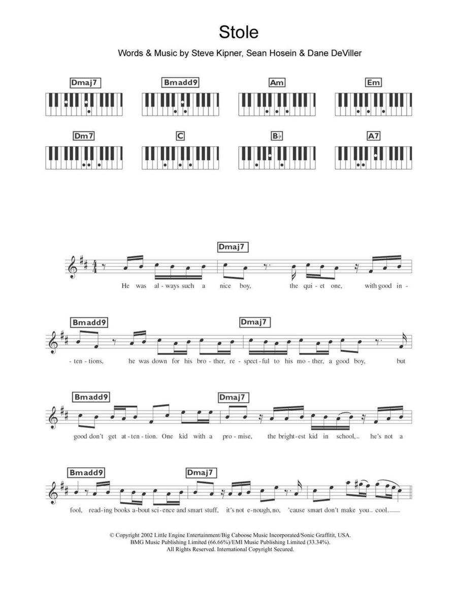 Stole Piano scores gallery preview page 1