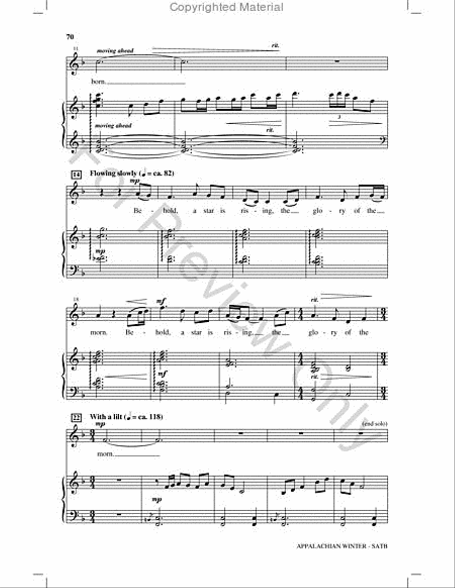 Appalachian Winter Appalachian Winter Choir scores gallery preview page 69