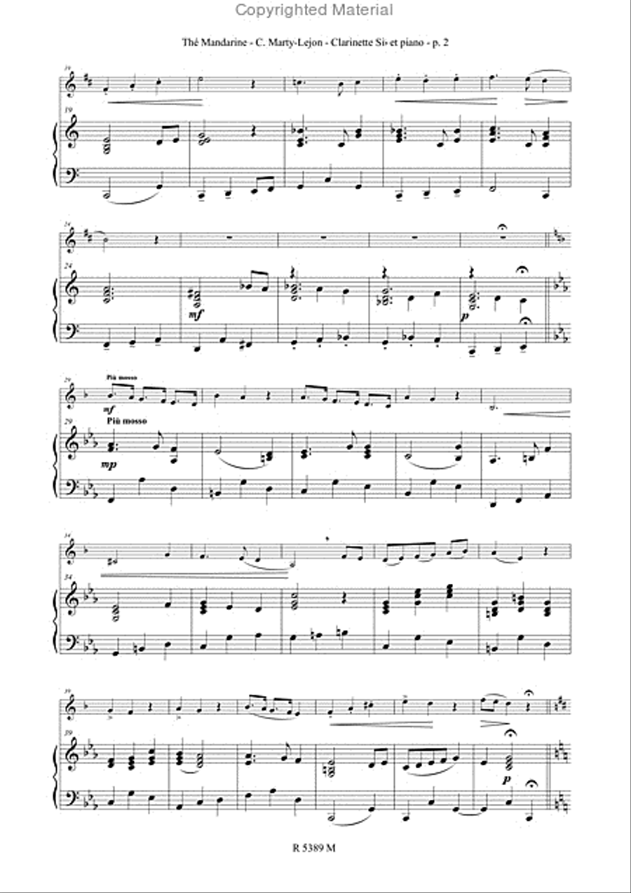 The mandarine, pour clarinette Clarinet Solo scores gallery preview page 3