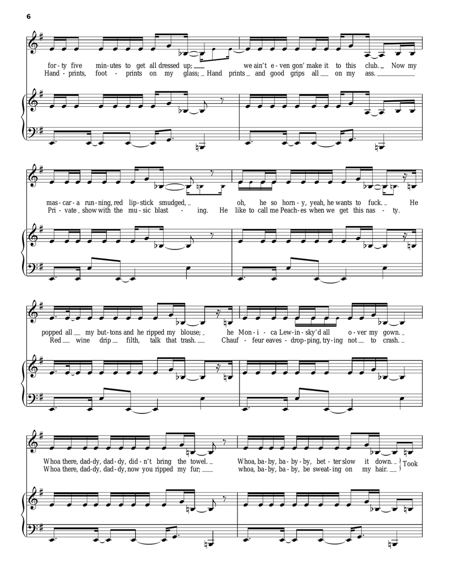 Partition Piano, Vocal, Guitar scores gallery preview page 6