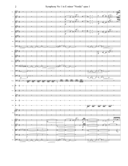 Symphony No 1 in E minor "Nordic" Opus 1 - 1st movement (1 of 3) - Score Only