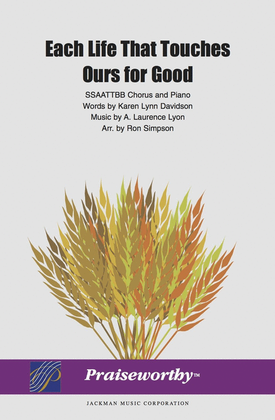 Book cover for Each Life That Touches Ours for Good - SSAATTBB
