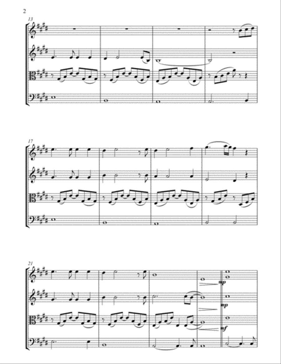 My Heart Will Go On (Love Theme from Titanic) String Quartet scores gallery preview page 2