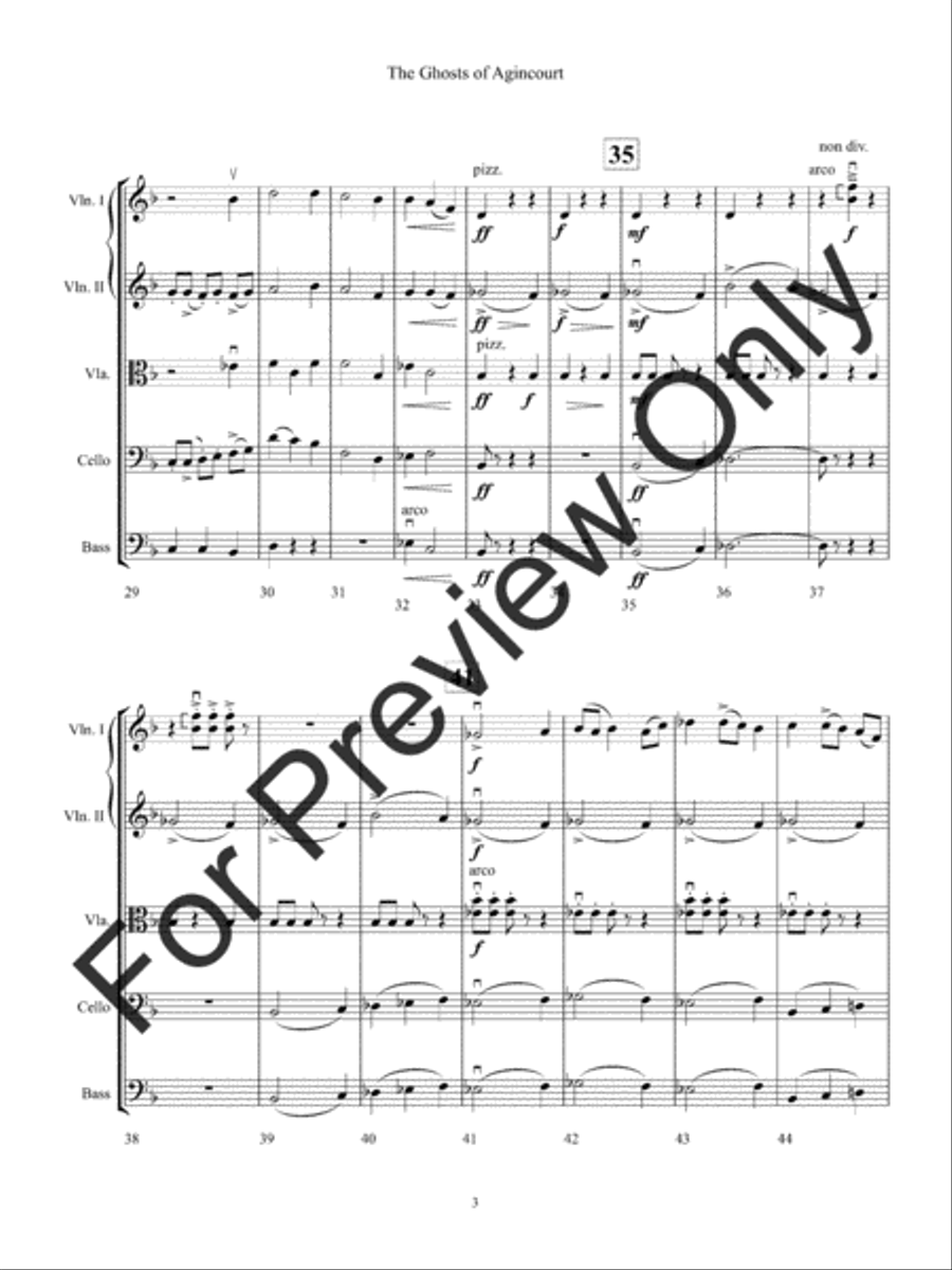 Ghosts of Agincourt String Orchestra scores gallery preview page 6