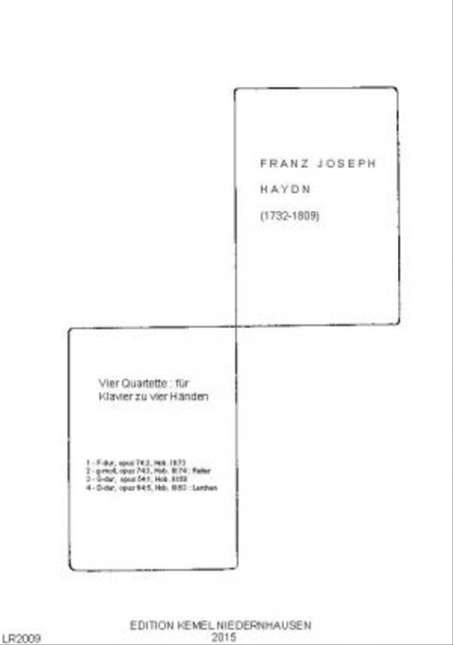 Vier Quartette Vier Quartette Piano Duet scores gallery preview page 1