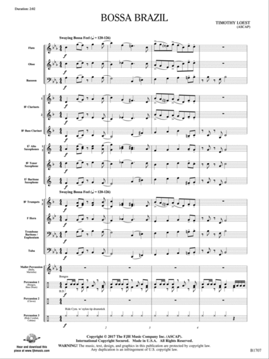 Bossa Brazil: Score Concert Band scores gallery preview page 3