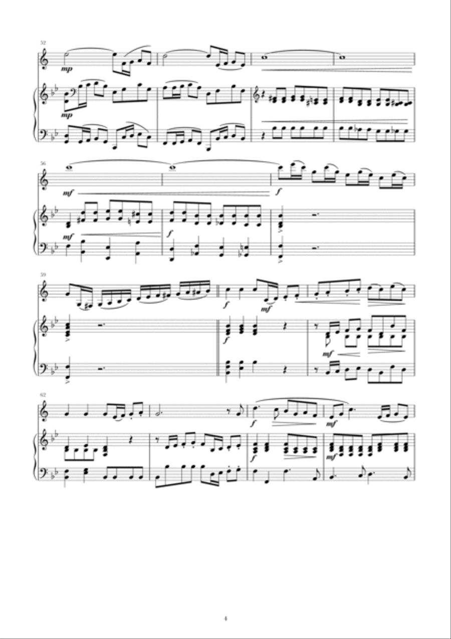 Clarinet Sonatina mostly in the style of Mozart B-Flat Clarinet scores gallery preview page 4
