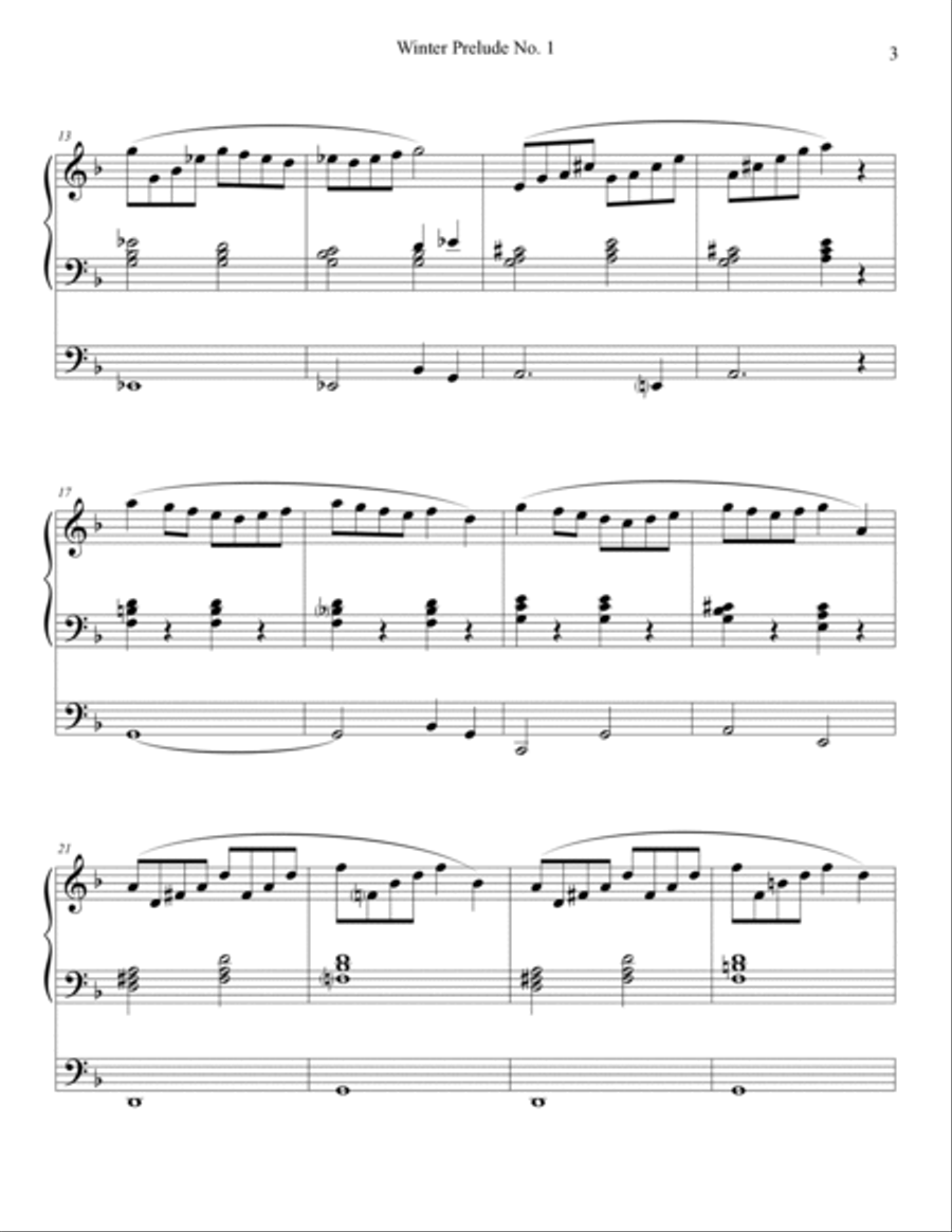 Winter Preludes for Organ, Nos. 1-5 Organ Solo scores gallery preview page 3