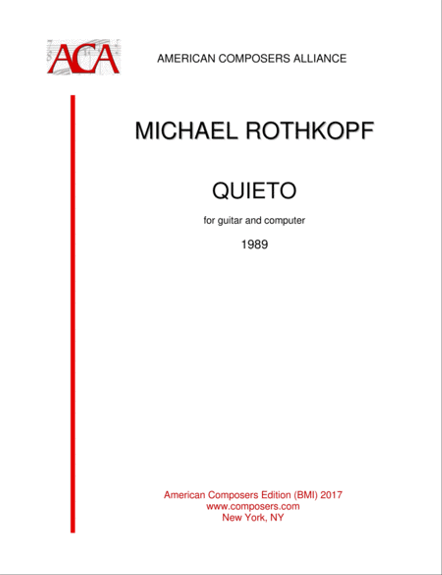 [Rothkopf] Quieto Classical Guitar scores gallery preview page 1