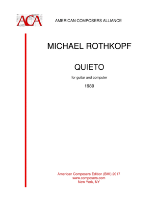 Book cover for [Rothkopf] Quieto