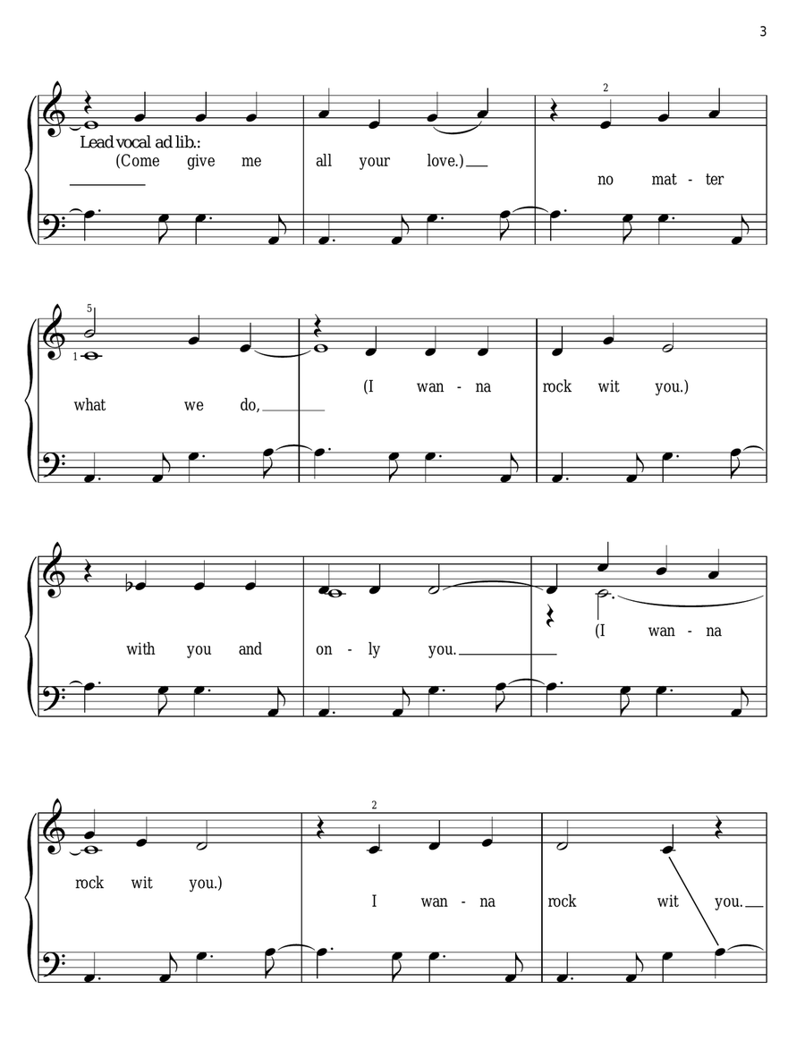 Rock Wit U Easy Piano scores gallery preview page 3
