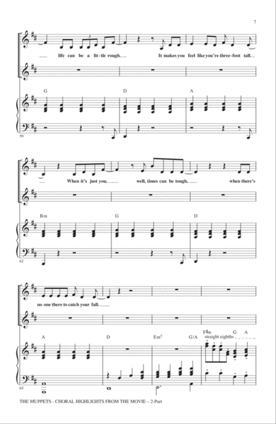 The Muppets (Choral Highlights) 2-Part scores gallery preview page 6