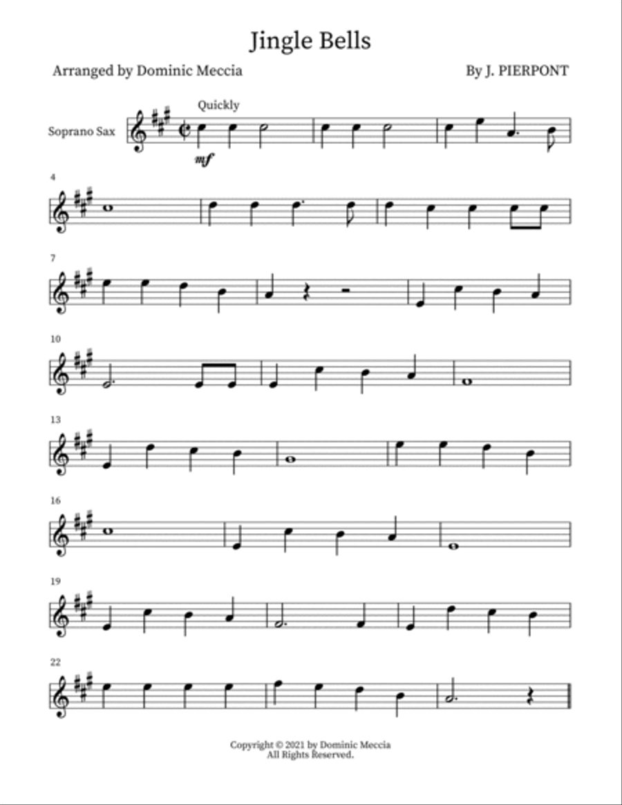 Jingle Bells Woodwind Duet scores gallery preview page 3