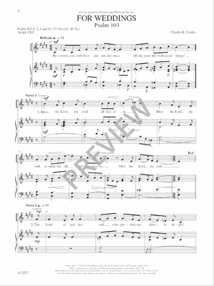 Responsorial Psalm for Weddings Choir scores gallery preview page 2